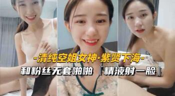 约炮探花[清纯空姐女神紫贤下海]和粉丝无套啪啪，射一脸精液在线播放-成人视频